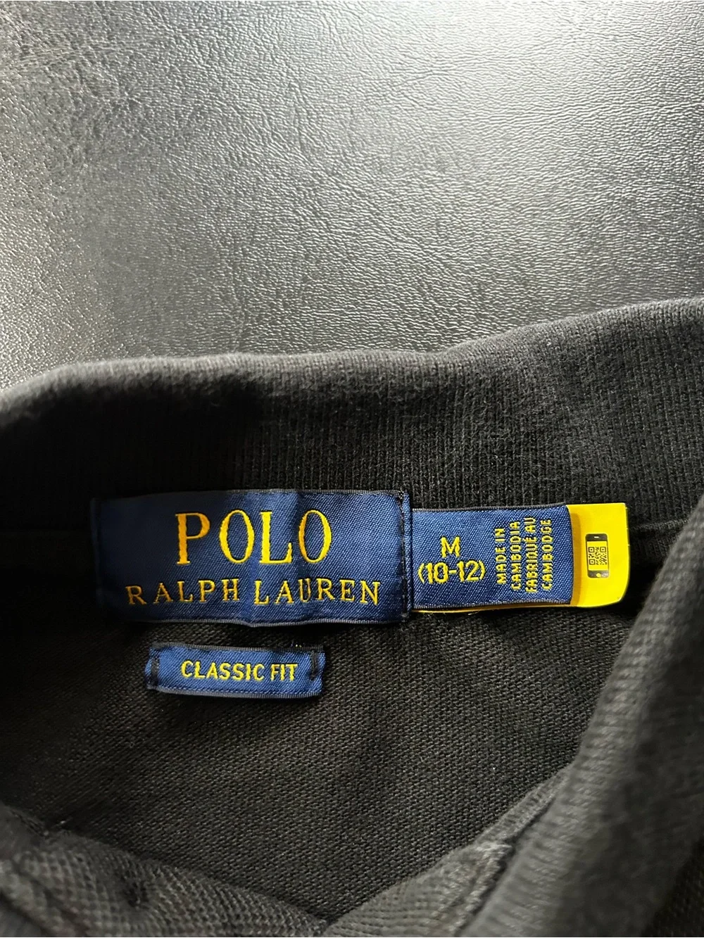 Ralph Lauren Black Polo Shirt with Red Pony Logo